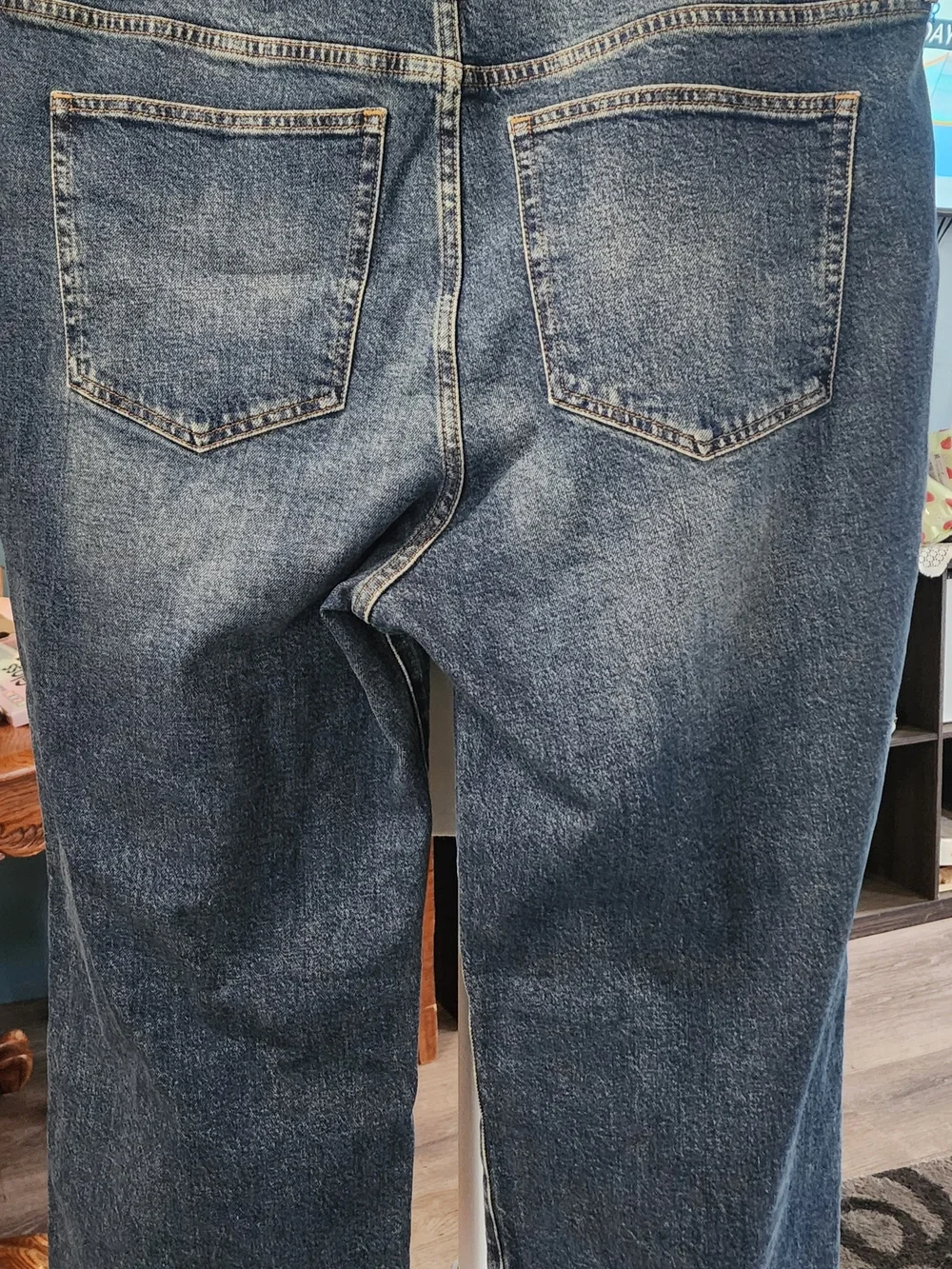 J. Crew Women's Relaxed Dark Blue Washed Jeans